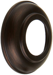 Venetian bronze circular hand shower base with oval opening for roman tub installation.