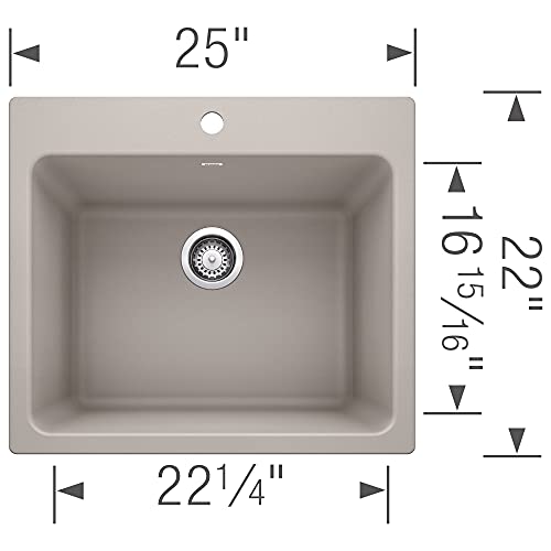 Blanco Dual Mount Laundry Sink in Concrete Gray - 442762