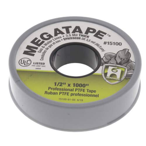 Oatey Hercules PTFE Thread Seal Tape, 1/2" x 1000", High-Density in Gray - 15100