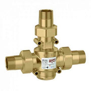 Brass anticondensing valve with 1-1/4" NPT threaded connections on inlet and outlet ports.