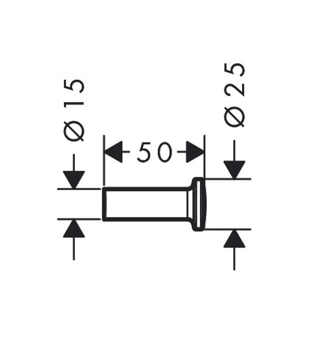 AXOR 42811000 Universal Circular Small Hook in Chrome