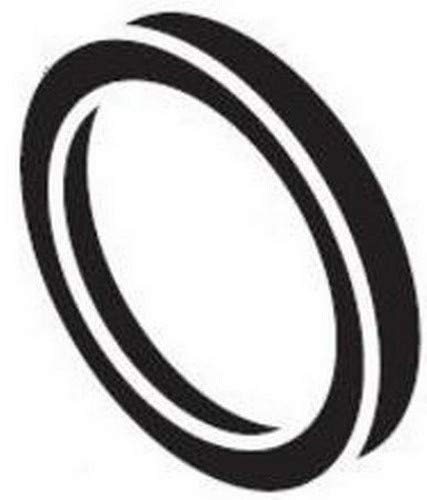 Black rubber spacer ring with white center band for Delta faucet assembly.