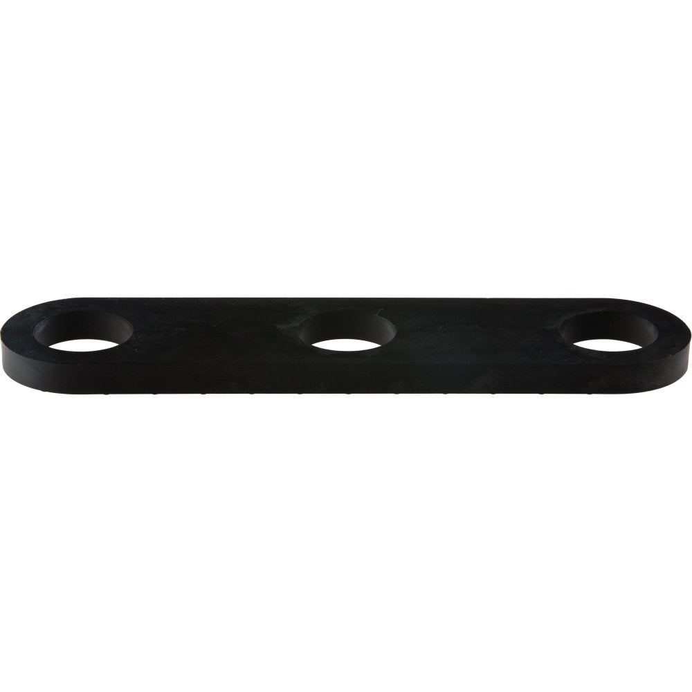 Black rubber stabilization plate with three evenly spaced circular mounting holes.