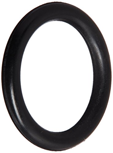 Black rubber o-ring with thick profile and smooth surface finish.