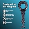 Black handheld water softener service tool with circular gauge dial and grip handle.