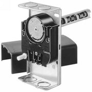 Honeywell L4064B2228 fan and limit controller with metal mounting bracket and 5-inch temperature sensor probe.