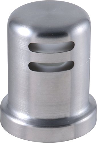 Brushed stainless steel cylindrical air gap with two horizontal slots and rounded top.