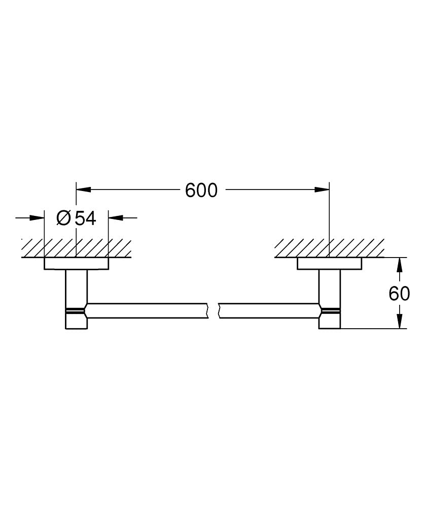 Grohe Essentials 40366A01 24" Towel Bar in Grohe Hard Graphite