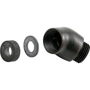 Venetian bronze hand shower elbow with two rubber washers shown separately.