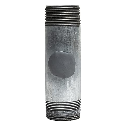 Gray epoxy repair putty tube with threaded metal ends and circular application area on center body.