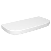 White Grohe Essence toilet tank cover with rounded corners and smooth surface finish.