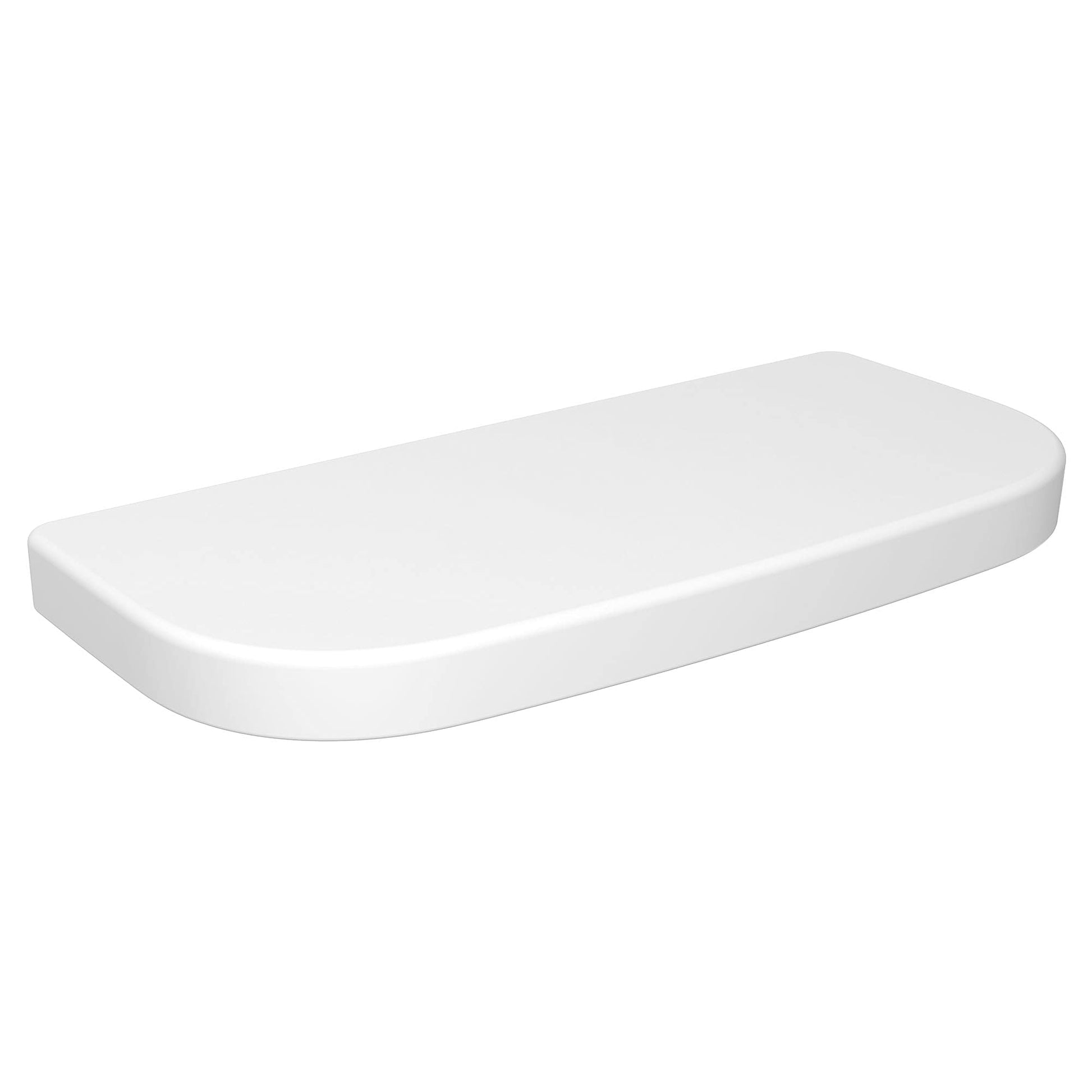 White Grohe Essence toilet tank cover with rounded corners and smooth surface finish.