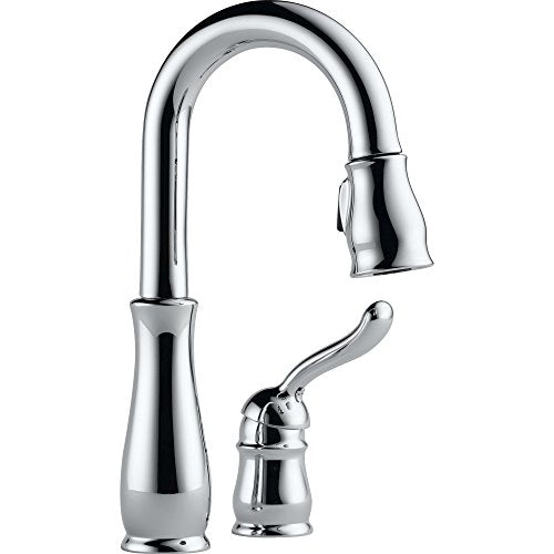 Delta Leland Single Handle Pull-Down Bar / Prep Faucet with Separate Lever Handle