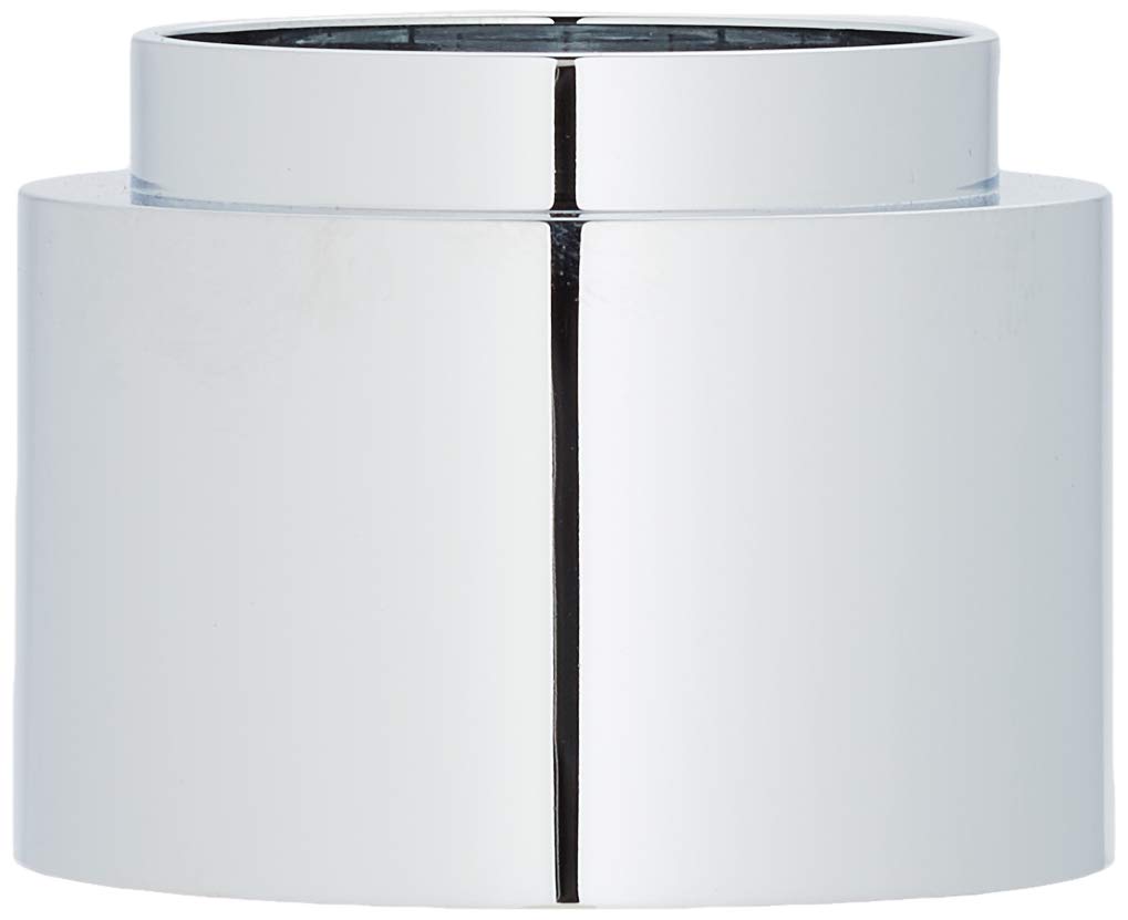 Chrome cylindrical sleeve with nested rings and central black slot detail.