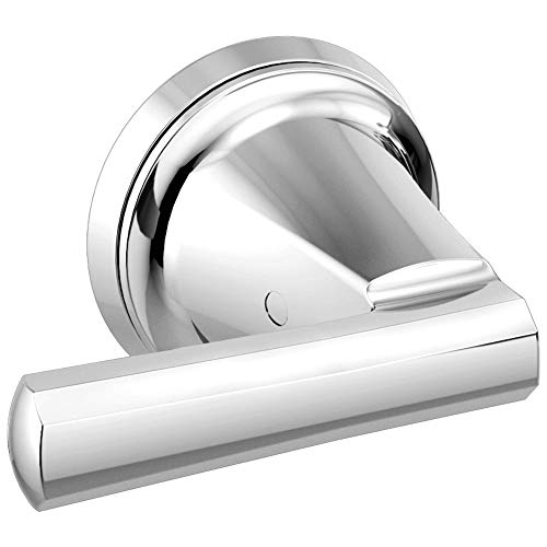 Chrome wall-mounted tub filler with curved spout and lever handle below.