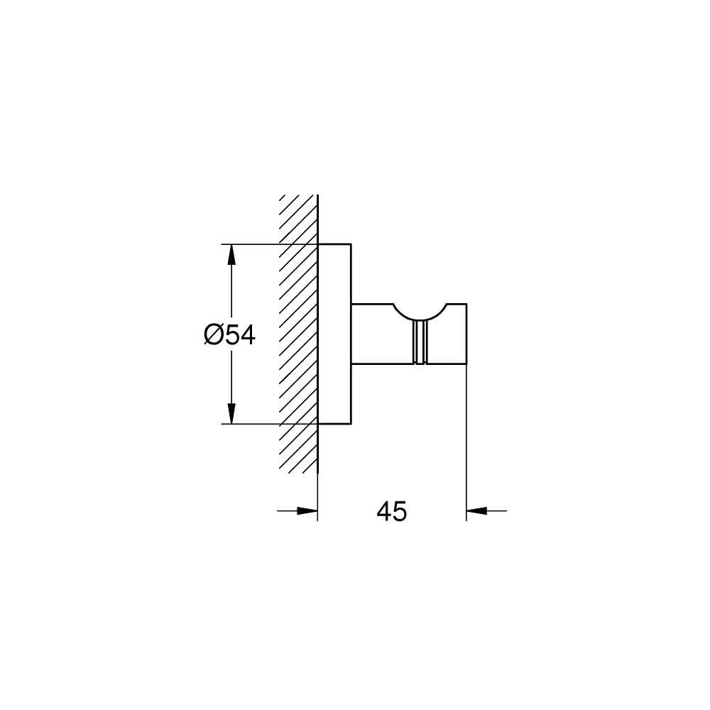 Grohe Essentials 40364A01 Robe Hook in Grohe Hard Graphite