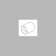 White cylindrical plaster guard with circular opening and internal cross-hatched pattern.