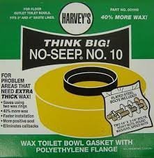 Oatey Harvey No-Seep 10 Toilet Gasket Wax Ring With Bolts - 1109-N - 25 pack