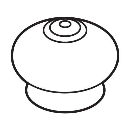 Dome-shaped bathroom finial with concentric rings and pedestal base in Venetian Bronze finish.