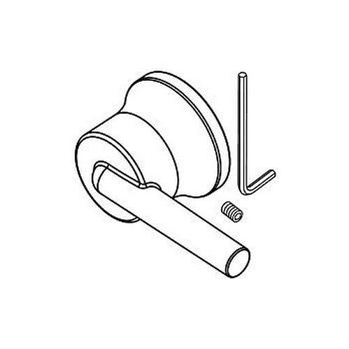 Chrome metal lever handle kit with mounting hardware and escutcheon plates for Delta Trinsic 14 Series faucet.