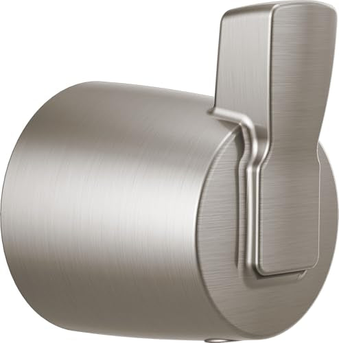 Brushed stainless steel diverter lever with cylindrical body and rectangular handle extension.