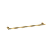 Grohe Atrio brushed gold towel rail with round wall-mounted brackets at each end.