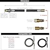 Brizo Venuto pull-out hose assembly with chrome finish and connection fittings displayed.