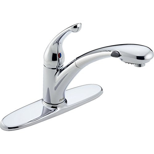 Delta Signature Pullouts 470-WE-DST Single Handle Pull-Out Water-Efficient Kitchen Faucet - Single Handle Lever: Chrome
