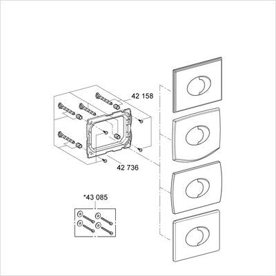 Grohe Skate 38505P00 Wall Plate in Grohe Matte Chrome