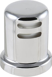 Chrome and white cylindrical air gap with horizontal slot vents and domed top.