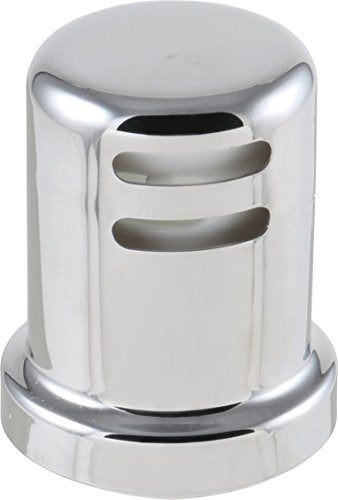 Chrome and white cylindrical air gap with horizontal slot vents and domed top.