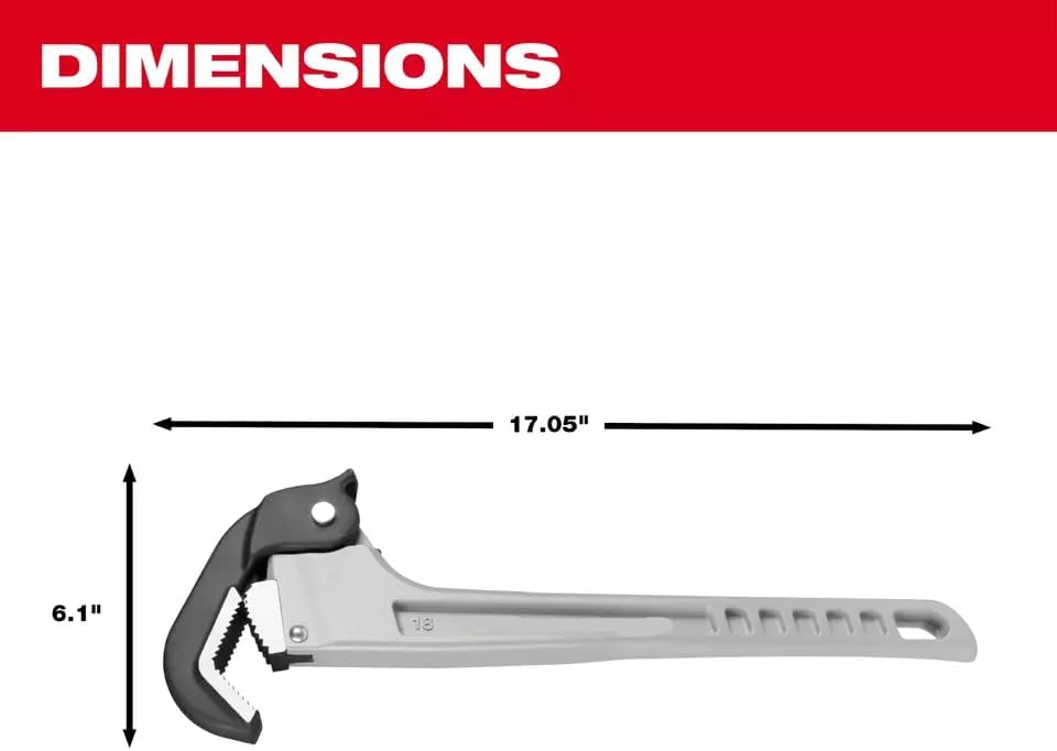 Milwaukee 18 inch Aluminum Self-Adjusting Pipe Wrench - 48-22-7418