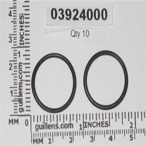 Black rubber O-rings with measurement scale showing part number 03924000, quantity 10.