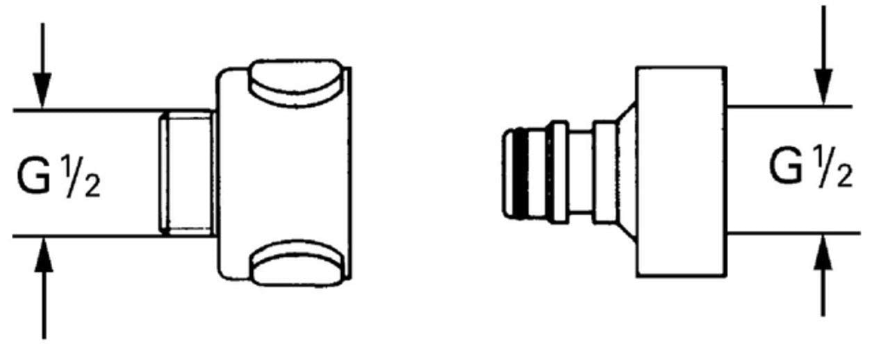 Grohe Repair Parts 28815000 Snap Coupling in Grohe Chrome