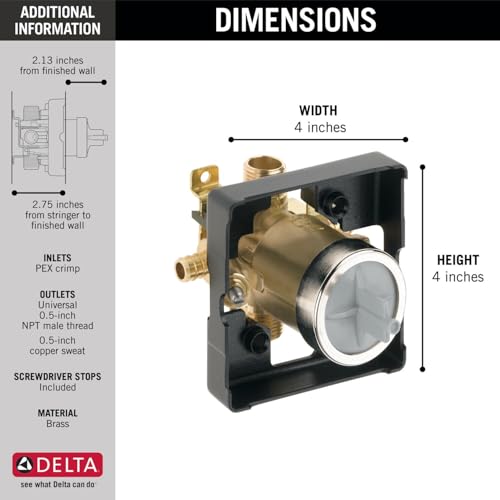 Delta R10000-PXWS Pressure Balance Rough-In PEX Crimp