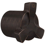 Venetian bronze shower head holder with integrated diverter and textured finish surface.