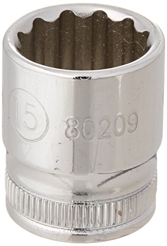 Chrome aerator with ridged interior chamber and numbered base marking.