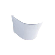 White compact wall-mount toilet bowl with curved rim and smooth ceramic finish.
