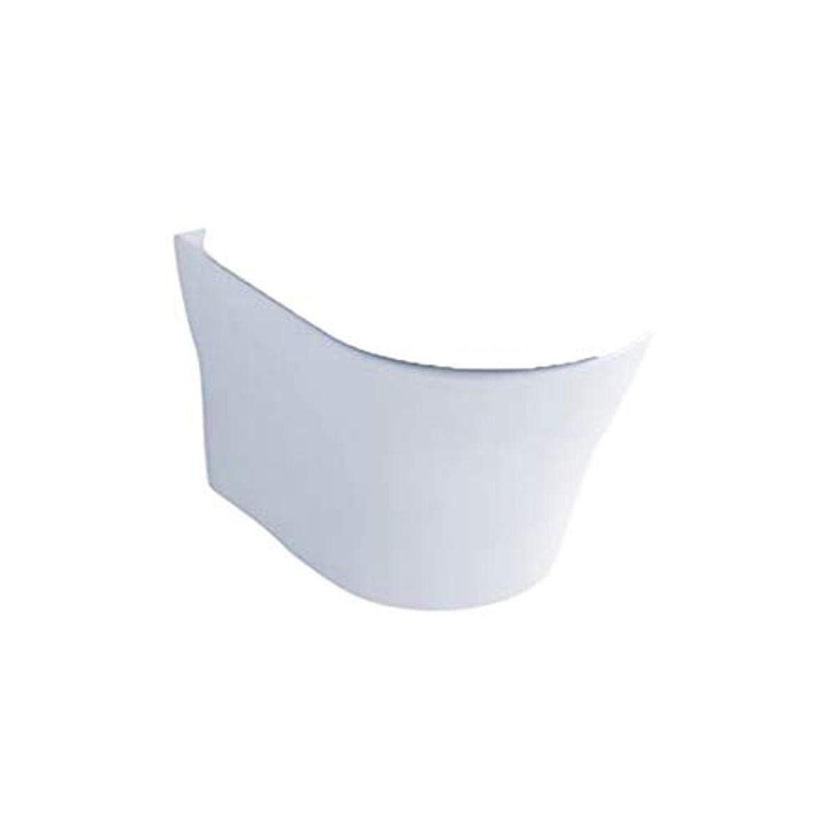 White compact wall-mount toilet bowl with curved rim and smooth ceramic finish.