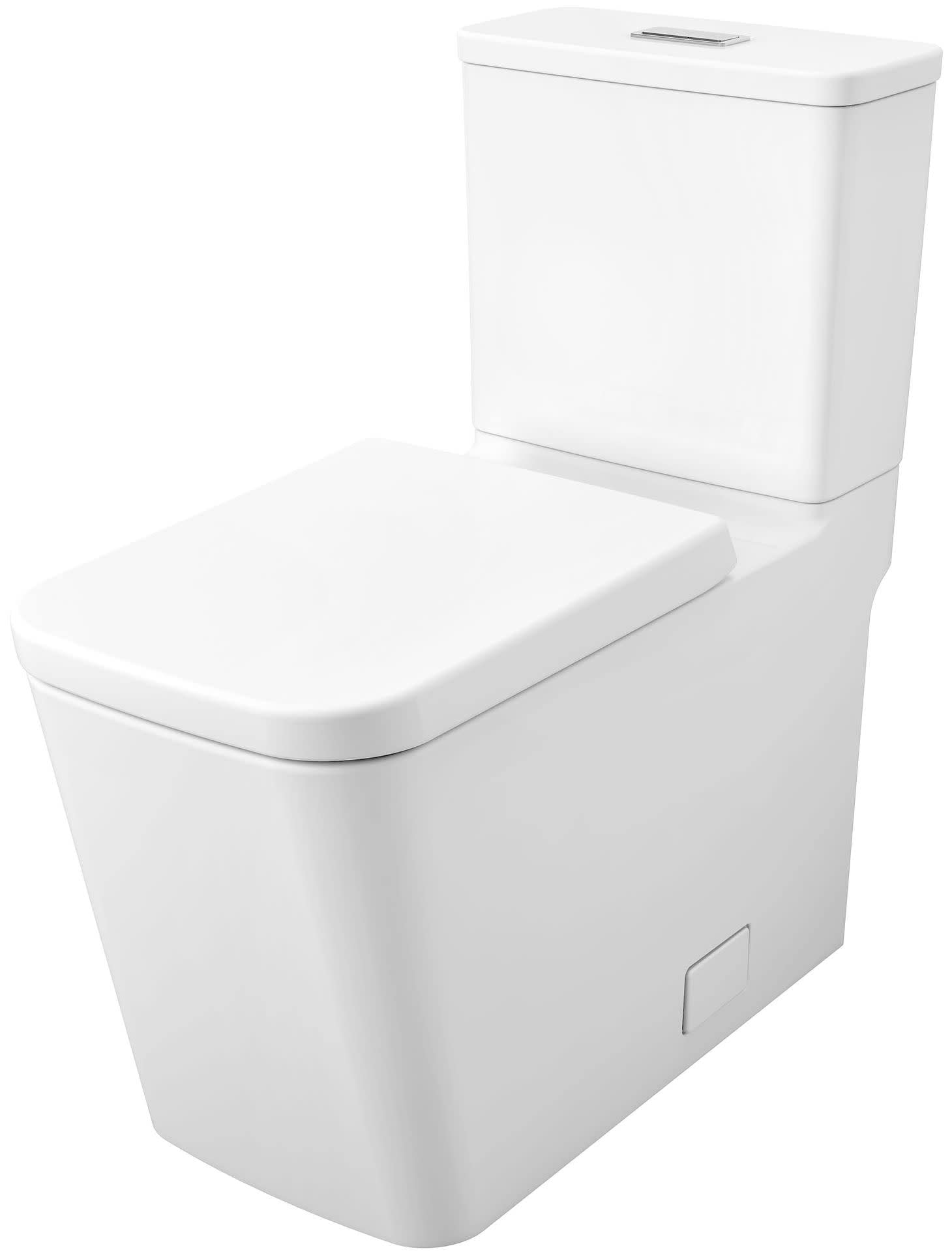 Grohe Eurocube 39661000 Two-Piece Dual Flush Right Height Elongated Toilet With Seat in Grohe Alpine White