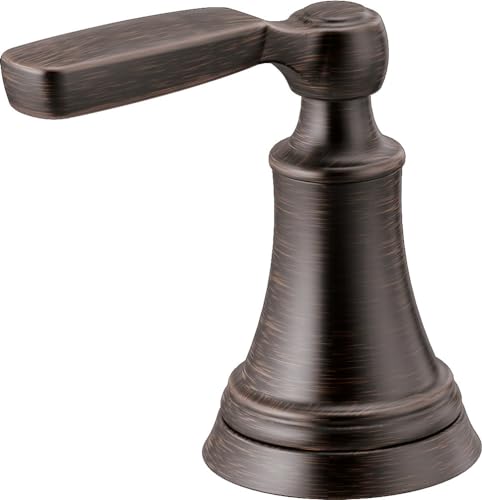 Venetian bronze faucet handle kit with lever arm and bell-shaped base.
