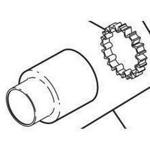 Cylindrical trim sleeve and circular spacer ring in dark bronze finish, shown as separate components.