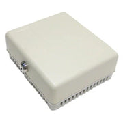 Beige plastic thermostat guard with rounded edges, ventilation slots on sides, and mounting hardware visible.