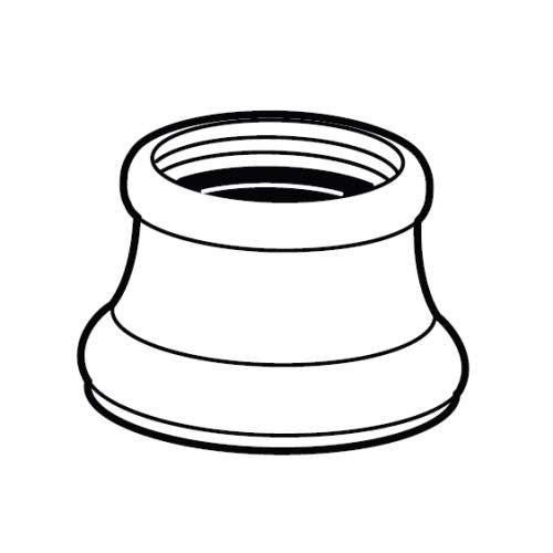 Oil rubbed bronze faucet aerator with tapered cylindrical body and threaded top opening.