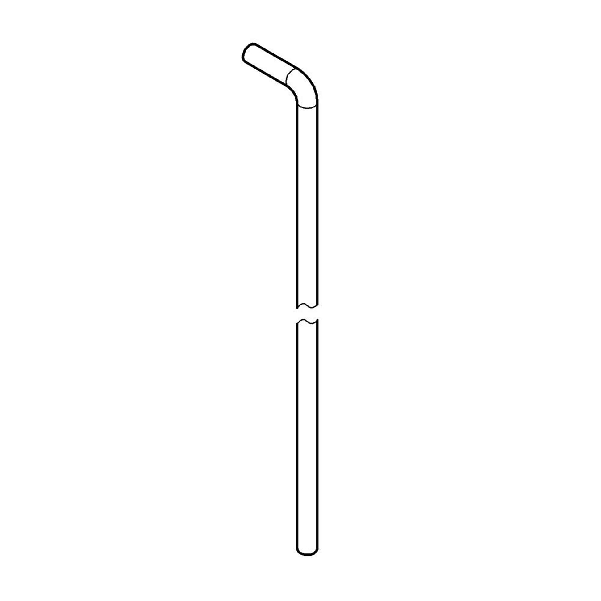 Grohe brushed nickel lift rod with angled connector at top and straight shaft below.