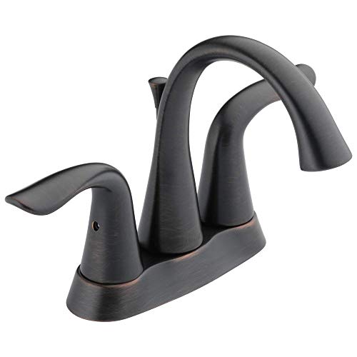 Delta Lahara Two Handle Centerset Bathroom Faucet with Metal Drain & Pop Up