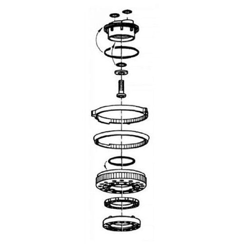 Exploded diagram showing chrome spray face plate components and internal assembly parts for Grohe shower system.