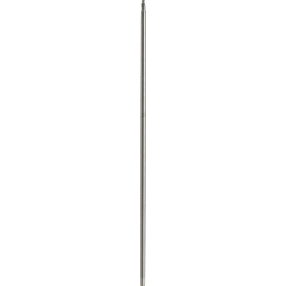 Stainless steel lift rod with tapered design and pointed top for bathroom sink drain assembly.