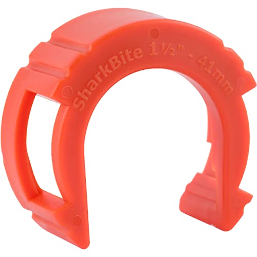Red Sharkbite 1-1/2 in. push-to-connect disconnect tool with grip handles and adjustment tabs.