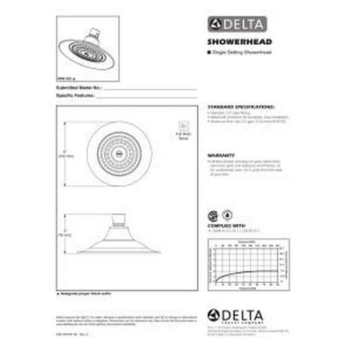 Delta Universal Showering Components RP61181 Single-Setting Raincan Shower Head in Chrome Finish